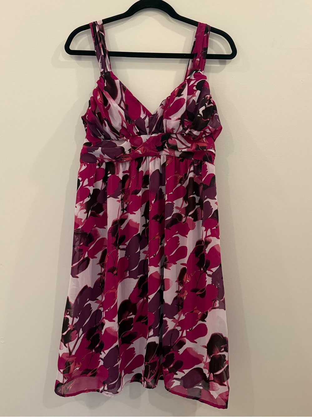 jonathan martin Fuchsia & Purple Floral Empire-Waist Slip
